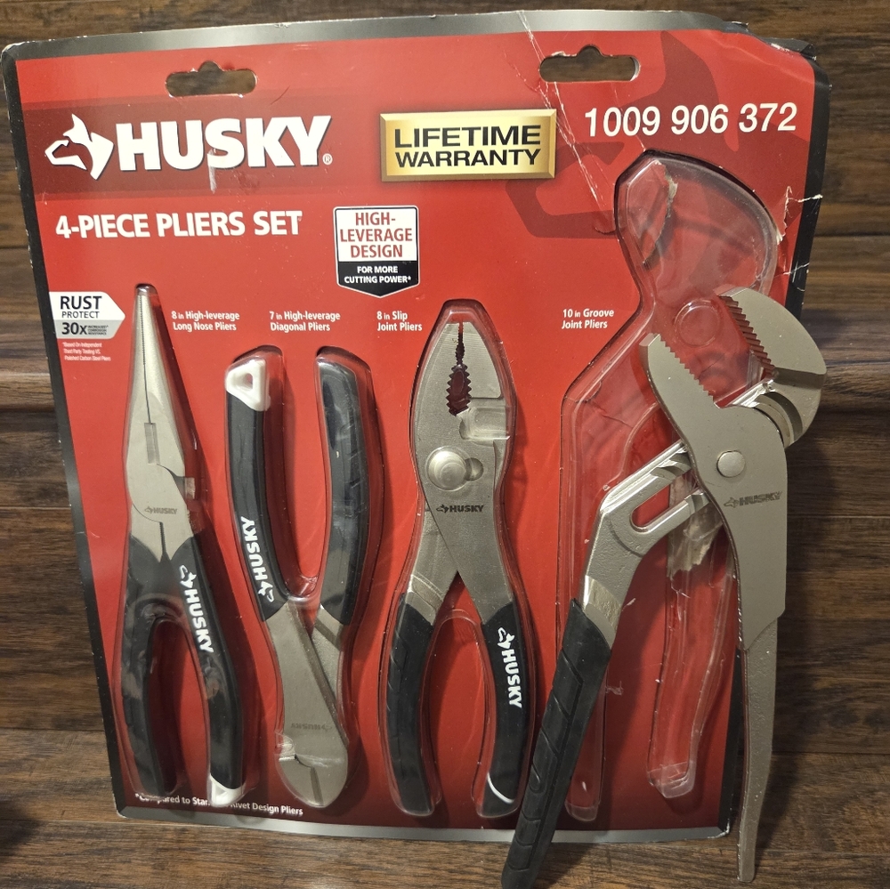 Husky 4 Piece Pliers Set